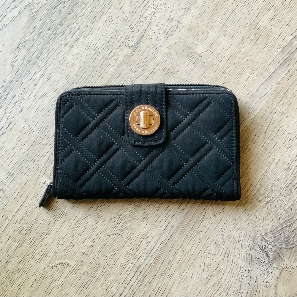 Vera Bradley Black Quilted Wallet OS - Picture 10 of 12